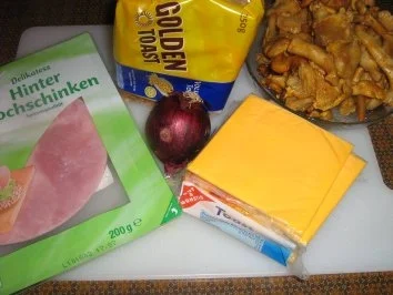 Rezept: Rührei mit Pfifferlingen auf Toast - überbacken Bild Nr. 2 Rührei mit Pfifferlingen auf Toast - überbacken - Rezept - Bild Nr. 2