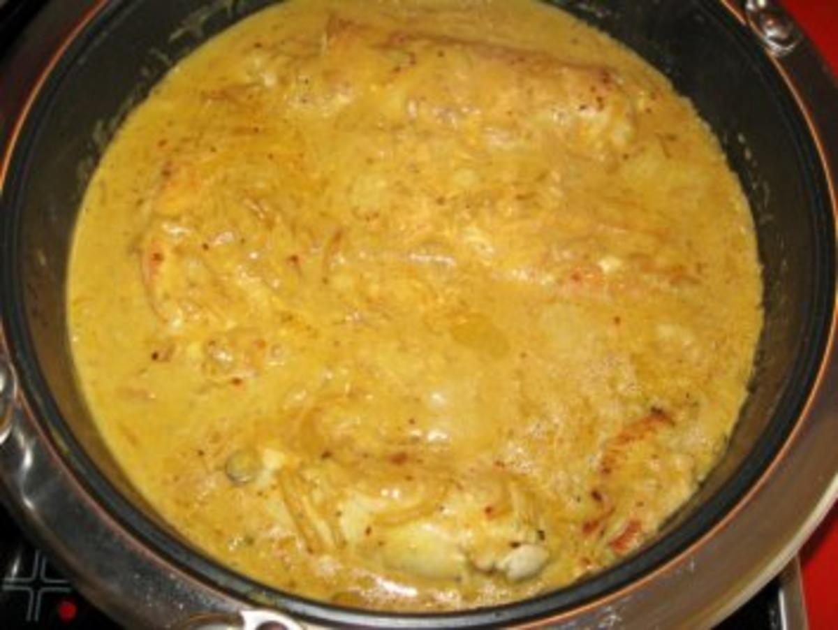 Putenschnitzel, gefüllt in Zwiebel-Currysahne - Rezept - Bild Nr. 8