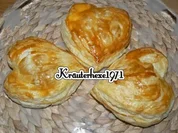 süße Blätterteigherzen für meinem Hexenmeister - Rezept