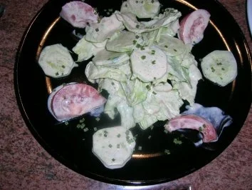 T-Bone Steak mit Baked Potatoes, Sour Cream und gemischtem Salat - Rezept - Bild Nr. 4