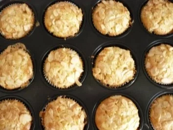 Apfel - Marzipan  - Muffins mit Mandeln - Rezept - Bild Nr. 6