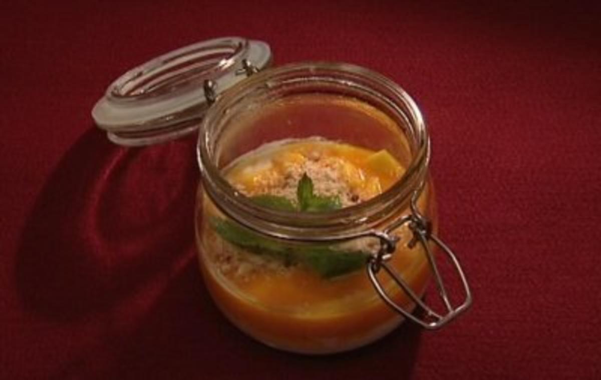 Bilder für Kokosmilch-Panna-Cotta mit Mangos (Jochen Schropp) - Rezept