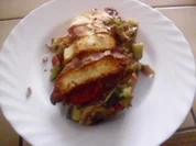 Aubergine mit Hack-Gemüse-Füllung - Rezept