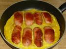 Gebratene Knackwürste mit Eierguß - Rezept