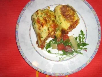 Kräuter-Crêpes mit Bolognesefüllung - Rezept - Bild Nr. 8