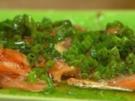 Lachs-Sashimi mit Nussbutter - Rezept