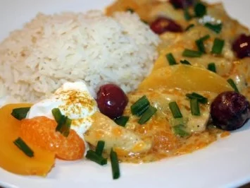 Rezept: Putengeschnetzeltes in Curry-Frucht-Soße Putengeschnetzeltes in Curry-Frucht-Soße - Rezept