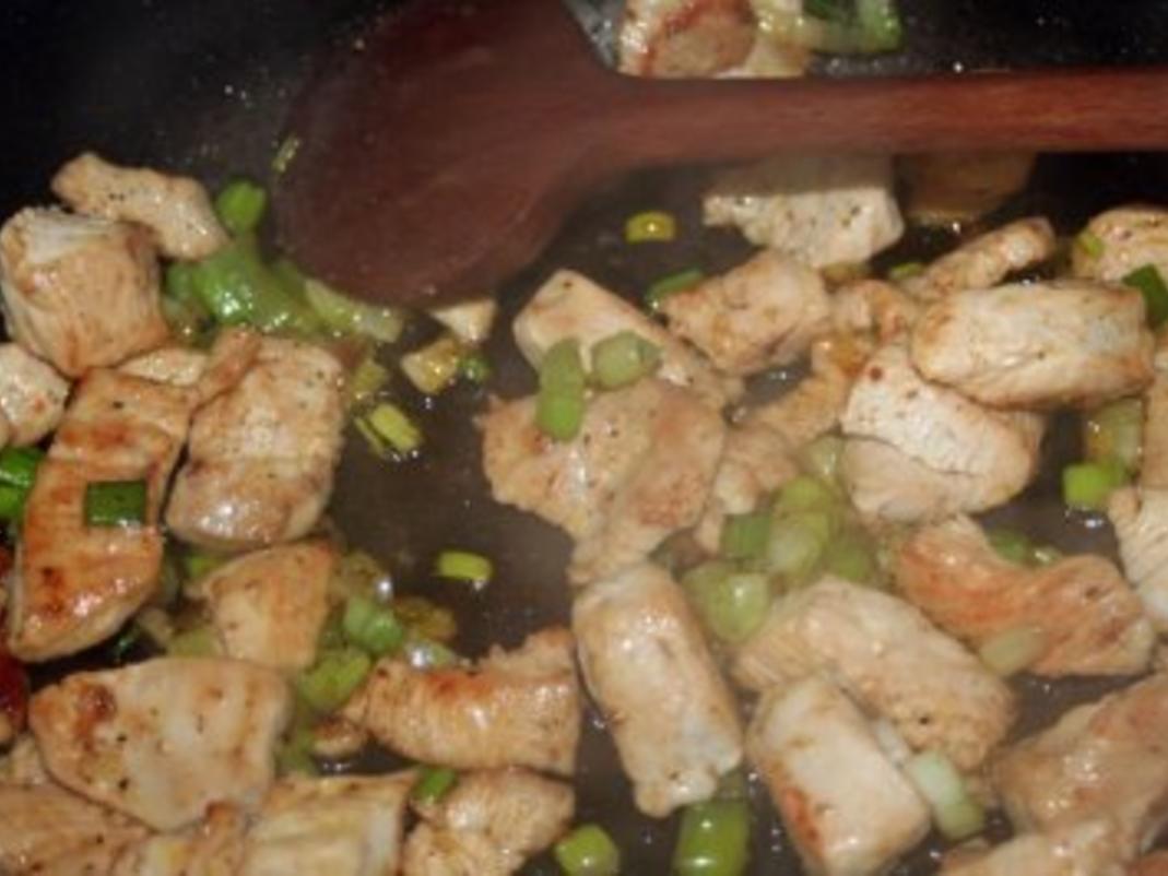 Putengeschnetzeltes in Curry Frucht Soße - schnell &amp; einfach - 66 kcal/100g