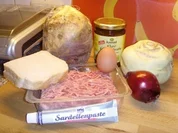 Steckrübenpürree mit Hackklops... - Rezept