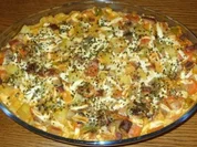 Auflauf herzhaft - Kartoffel-Gemüse-Auflauf mit Leberkäse - Rezept