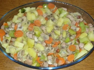 Auflauf herzhaft - Kartoffel-Gemüse-Auflauf mit Leberkäse - Rezept - Bild Nr. 2