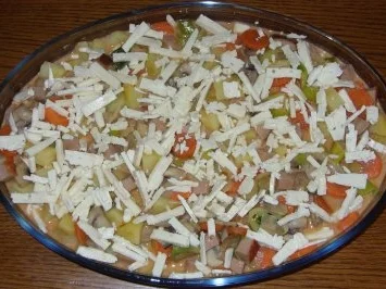 Auflauf herzhaft - Kartoffel-Gemüse-Auflauf mit Leberkäse - Rezept - Bild Nr. 3