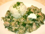 Rezept: Hรคhnchen und Gurke in Dill-Rahm Hรคhnchen und Gurke in Dill-Rahm - Rezept