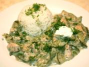 Hähnchen und Gurke in Dill-Rahm - Rezept
