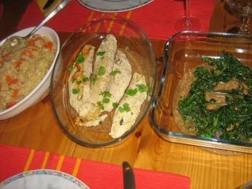 Pangasius auf Rucolabett an Gemüserisotto - Rezept - Bild Nr. 8