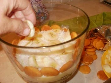 Pudding:Amerikanisches Schnell Dessert -  Bananas- Vanilla Wafers Pudding - einfach zu machen - richt himmlisch und schmeckt himmilisch - Rezept - Bild Nr. 3