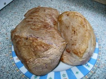 Sonntagsbraten halb Rind - halb Schwein - Rezept