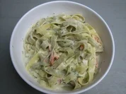 Rezept: Fettucine mit Rรคucherlachs Fettucine mit Rรคucherlachs - Rezept