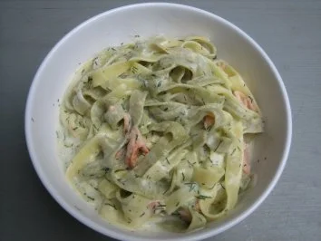 Fettucine mit Räucherlachs - Rezept - Bild Nr. 3