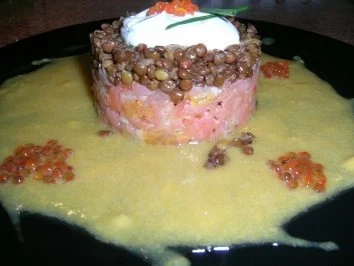 Lachs-Orangen-Tatar mit Chateau Linsen - Rezept - Bild Nr. 2