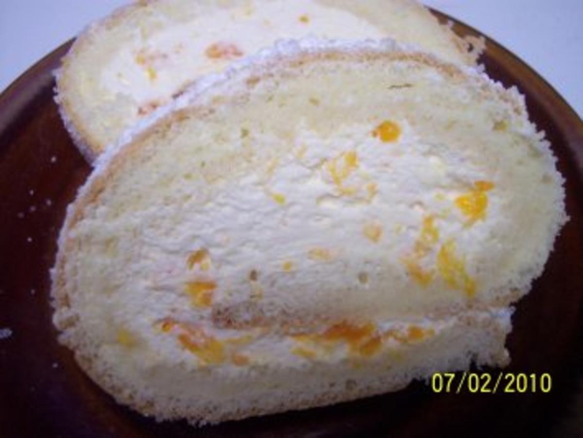 Bisquitrolle mit Mandarinensahne - Rezept - Bild Nr. 2