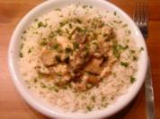 Geflügelragout mit Reis - Rezept