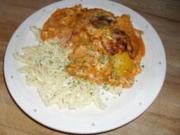 Auflauf mit Pute und Pfirsich - Rezept