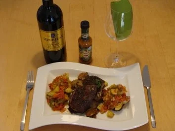 Lammrücken mit Gemüse - Rezept