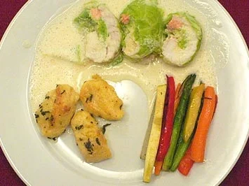 Rezept: Krautwickel mit Flusszander Krautwickel mit Flusszander - Rezept