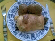 Schollenfilets im Wirsingwickel und pikanter Senfsauce - Rezept