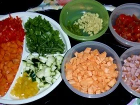 Rezept: Süßkartoffel-Gemüse-Suppe Bild Nr. 2 Süßkartoffel-Gemüse-Suppe - Rezept - Bild Nr. 2