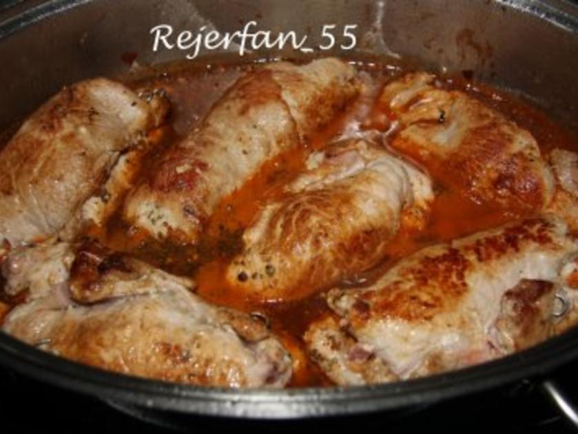 Schweinerouladen mit Champignonfüllung - Rezept - kochbar.de