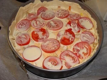 Rezept: Quiche mit Schinken, Paprika, Pilze u.a. Bild Nr. 8 Quiche mit Schinken, Paprika, Pilze u.a. - Rezept - Bild Nr. 8