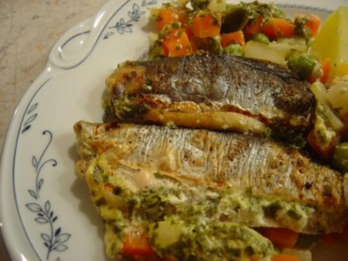 Heringsfilet im Gemüsebett überbacken&hellip; kalorienarm
