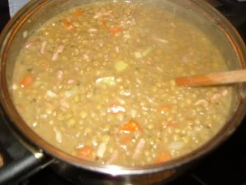 Mühlenwirtin´s Linseneintopf mit "saurem" Vorspeisenteller - Rezept - Bild Nr. 2