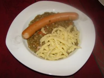 Mühlenwirtin´s Linseneintopf mit "saurem" Vorspeisenteller - Rezept - Bild Nr. 3