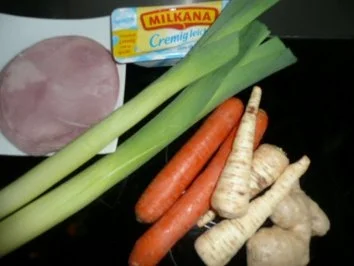 SUPPE/GEMÜSE:Lauch-Käse-Schinken mit Ingwer - Rezept - Bild Nr. 2