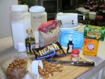 Rezept: Gebaeck - Texas Groesse Mandel Krunch Cookies - Die sind mit Voll Weizenmehl gebacken - gesund Bild Nr. 2 Gebaeck - Texas Groesse Mandel Krunch Cookies - Die sind mit Voll Weizenmehl gebacken - gesund - Rezept - Bild Nr. 2