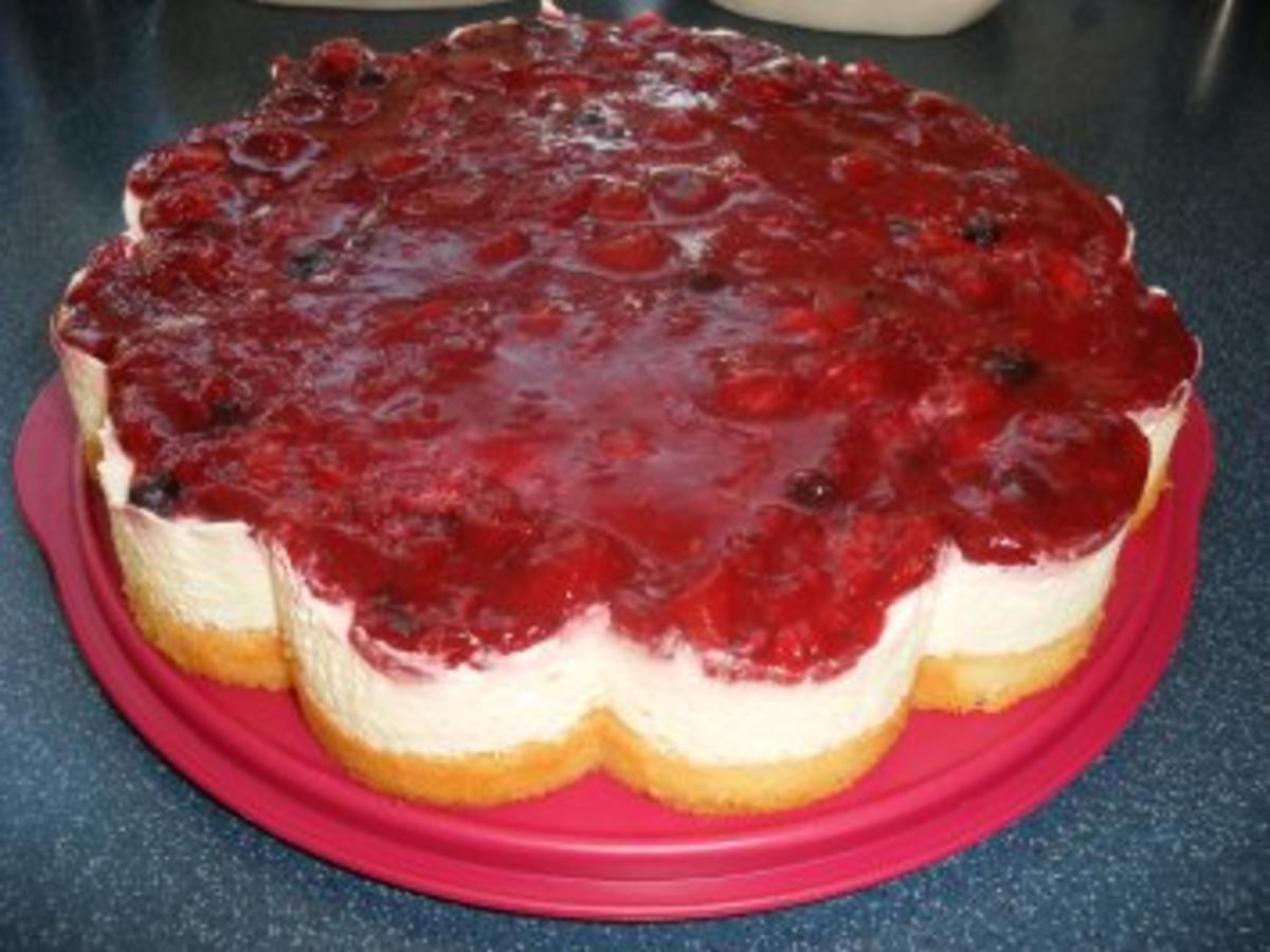 Rote Grütze Torte - einfach - 226 kcal/100g