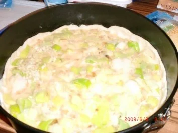 Rezept: Vegetarisch: Lauchpizza Bild Nr. 3 Vegetarisch: Lauchpizza - Rezept - Bild Nr. 3