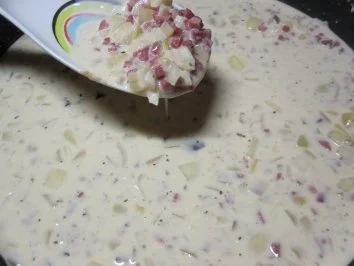 Spaghetti mit Käse - Schinken - Sauce - Rezept - Bild Nr. 3