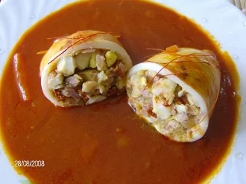 Rezept: Spanien - Tintenfischtuben Land und See Spanien - Tintenfischtuben Land und See - Rezept