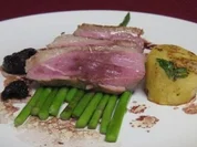Entenbrust mit Fondant-Kartoffeln, Sauce Bordelaise und frischen Morcheln - Rezept