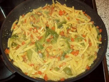 Pute mit Currysoße und Makkaroni - Rezept - Bild Nr. 6