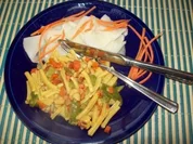 Pute mit Currysoße und Makkaroni - Rezept