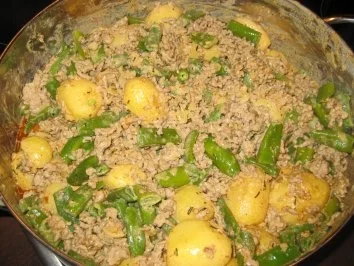 Fleisch - Bohnen-Kartoffel-Hack-Pfanne - Rezept