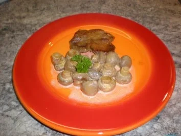 Champignons in Rahmsauce - Rezept