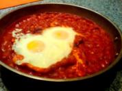 Backed Beans mit Spiegelei - Rezept