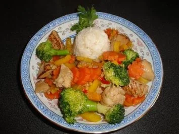 Brennender Wok (Bilder sind eingestellt) - Rezept