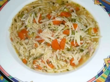 Buchstaben-Faden-Suppe - Rezept